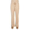 Lichtbeige travelstof pantalon met rechte pijp van Mi Piace