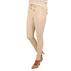 Lichtbeige travelstof broek van Mi Piace