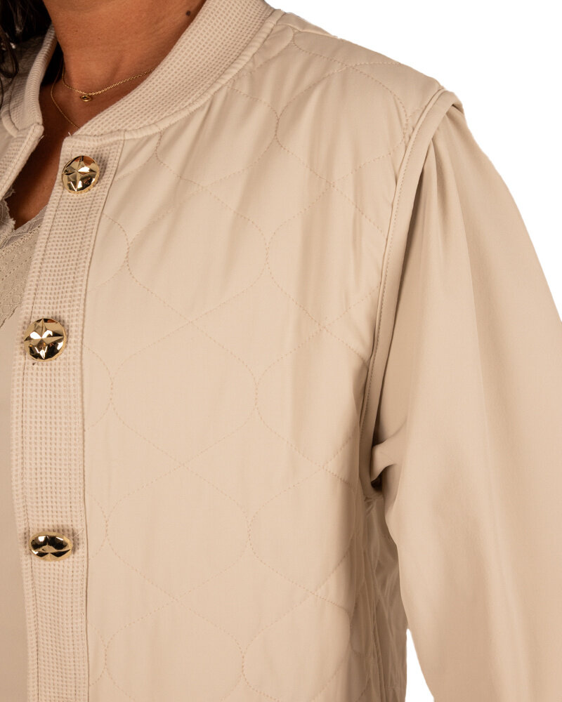 Lichtbeige bomberjack van Mi Piace