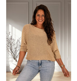 Gemma Ricceri Goud gebreid shirt van Gemma Ricceri