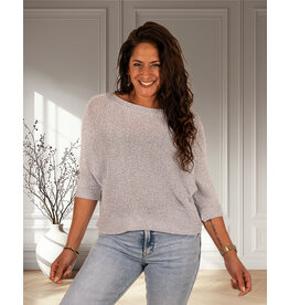 Gemma Ricceri Zilver gebreid shirt van Gemma Ricceri