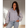 Blauw/wit blouse geborduurde mouwen van Gemma Ricceri