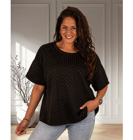 Gemma Ricceri Zwart shirt strass