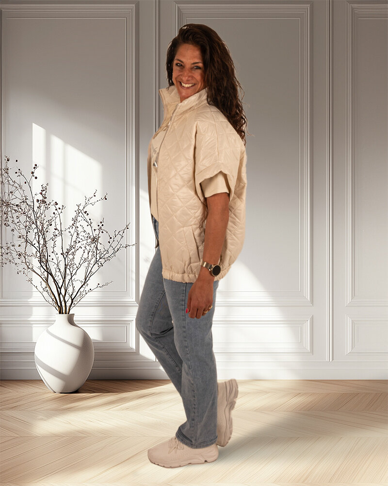 Ecru bodywarmer van El-Vita