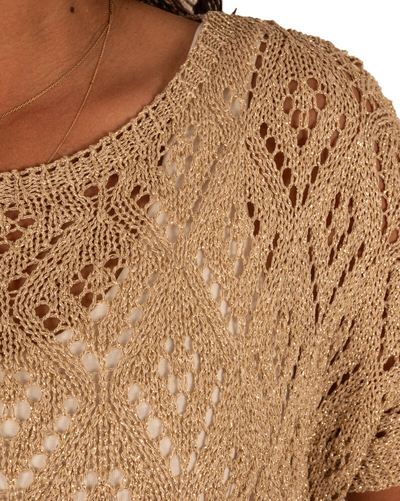 Gouden ajour shirt van Gemma Ricceri