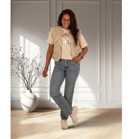 Light blue high rise straight jeans van Norfy