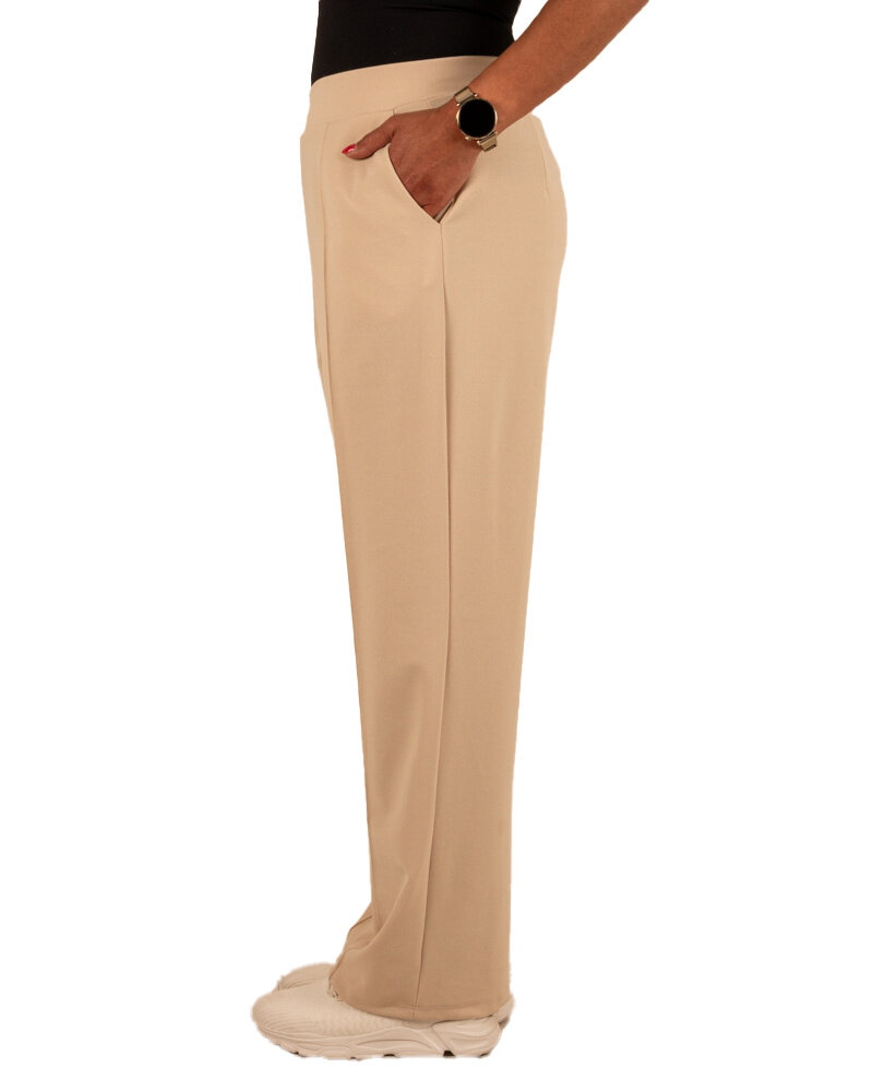 Beige broek met rechte pijp van Perla Nera