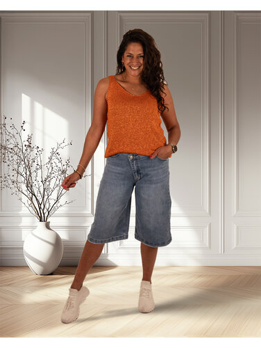 Hello Miss Blue bermuda jeans van Hello Miss