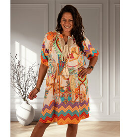 Gemma Ricceri Oranje print jurk van Gemma Ricceri