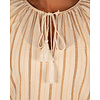 Ecru/beige gestreept tuniek van Vera Jo