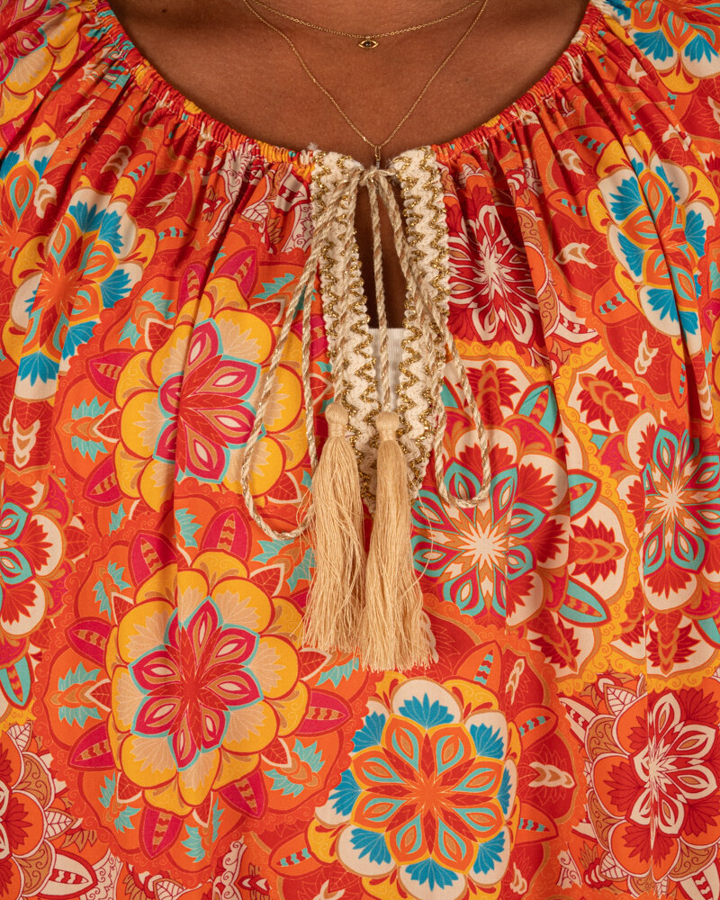 Oranje print tuniek van Gemma Ricceri