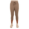 Taupe travelstof capribroek van Mi Piace