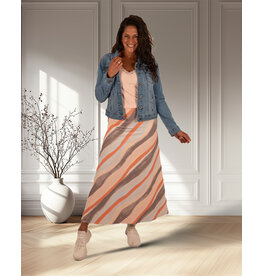 Mi  Piace Grape apple/swirly travelstof rok van Mi Piace