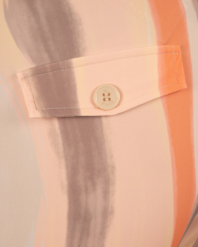 Grape apple/swirly print travelstof pantalon met rechte pijp van Mi Piace