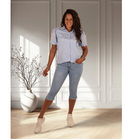 Light blue high waist push-up capri van Norfy