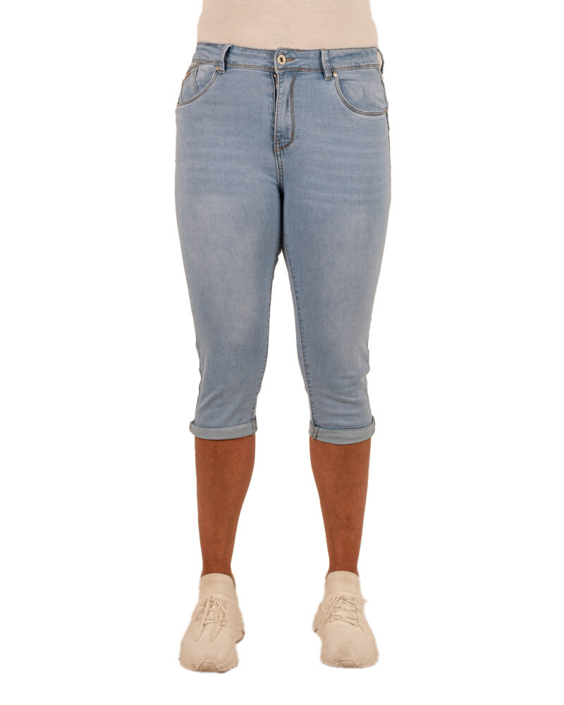 Light blue high waist push-up capri van Norfy