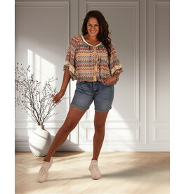 Blue high waist push-up short van Norfy