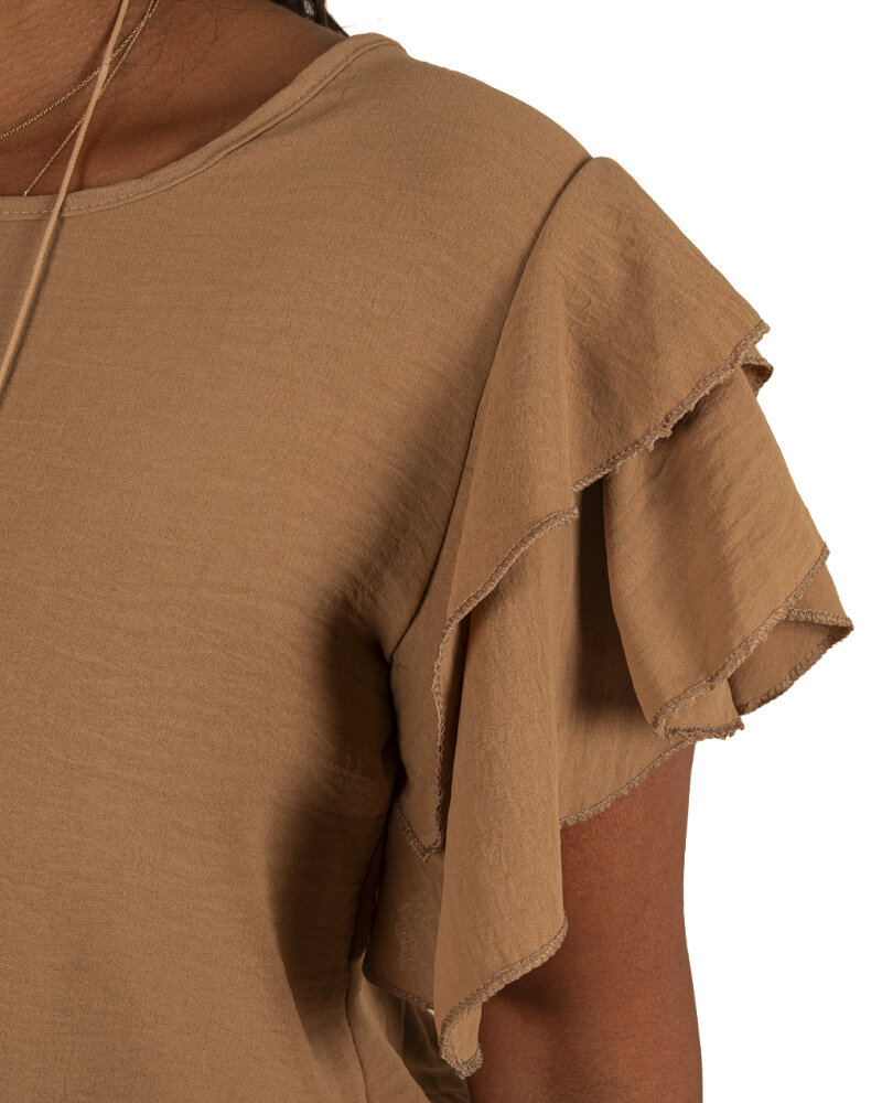 Camel set shirt met broek van El-Vita