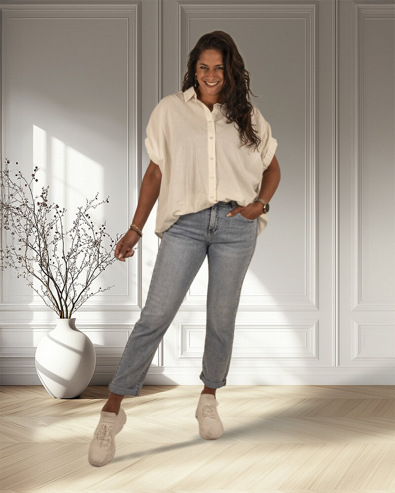 Ecru blouse van Forza