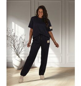 Donkerblauw joggingpak lang
