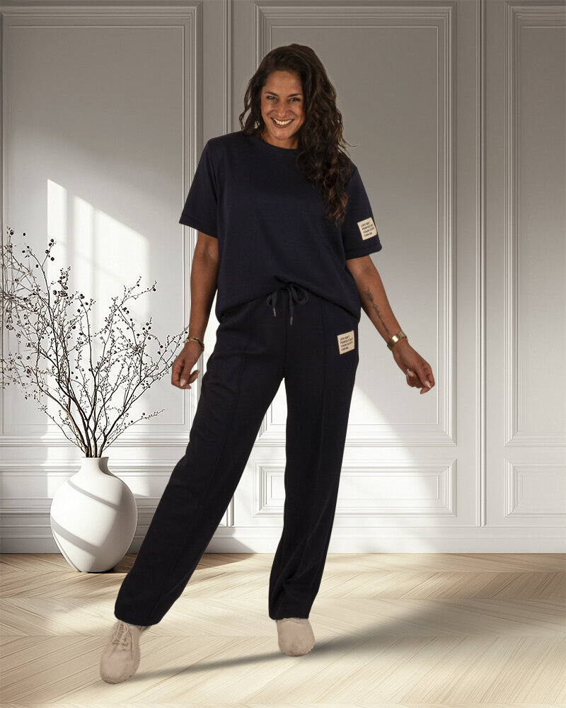 Donkerblauw joggingpak lang van El-Vita