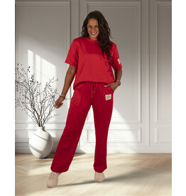 Rood joggingpak lang