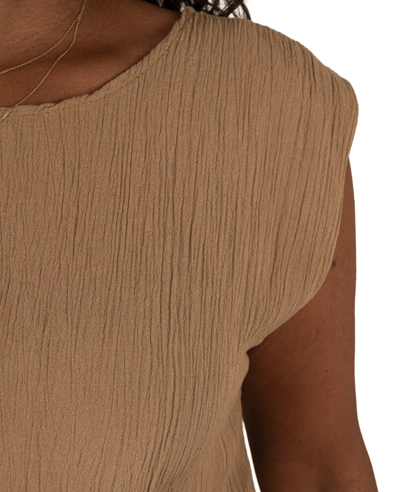 Camel set top met rok van El-Vita