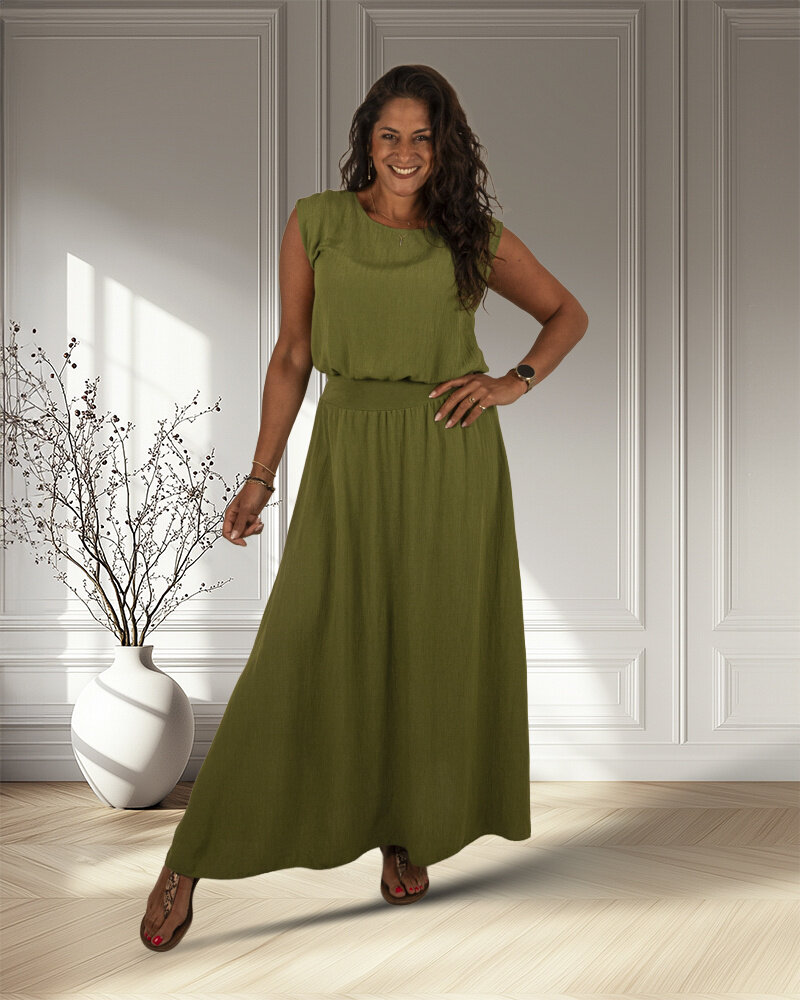 Groene set top met rok van El-Vita