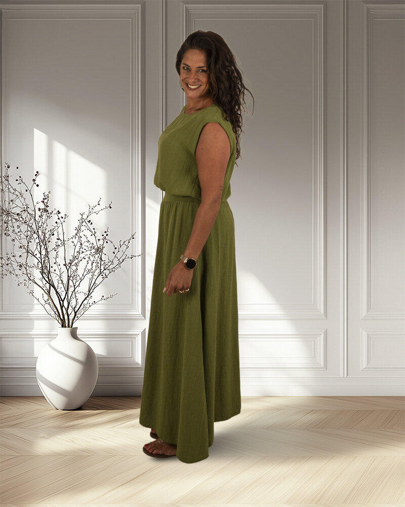 Groene set top met rok van El-Vita