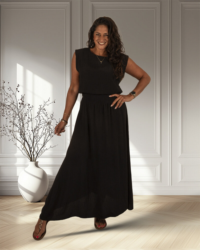 Zwarte set top met rok van El-Vita