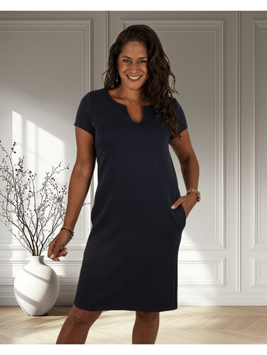 Gemma Ricceri Donkerblauwe basic jurk