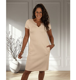 Gemma Ricceri Beige basic jurk