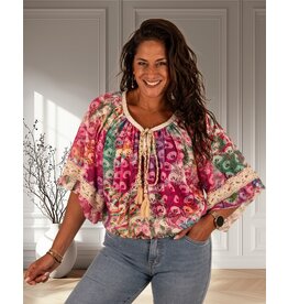Fuchsia print ballontop