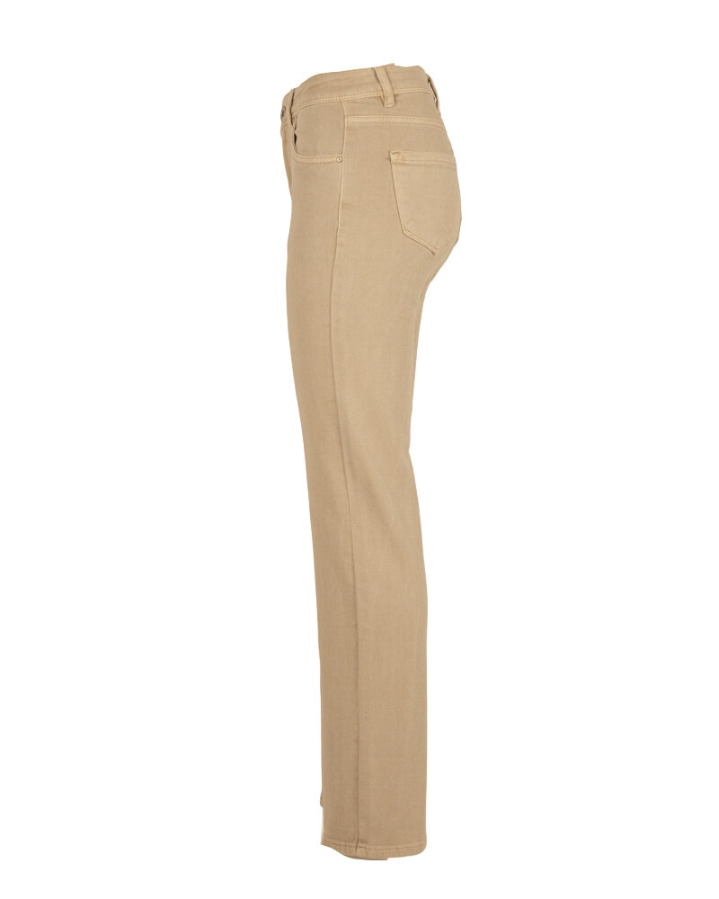 Beige high rise straight jeans van Norfy