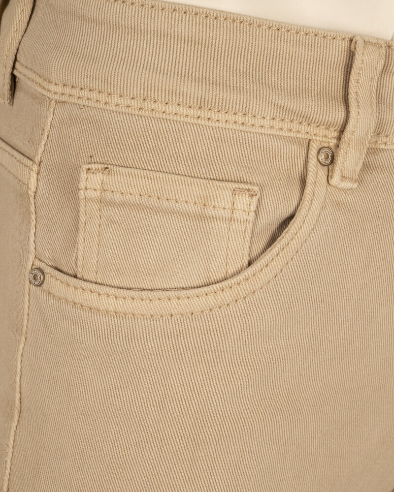 Beige high rise straight jeans van Norfy