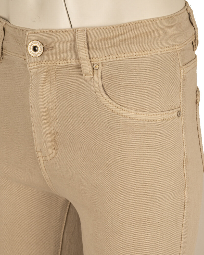 Beige high rise straight jeans van Norfy