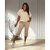 Beige high waist capri van Norfy