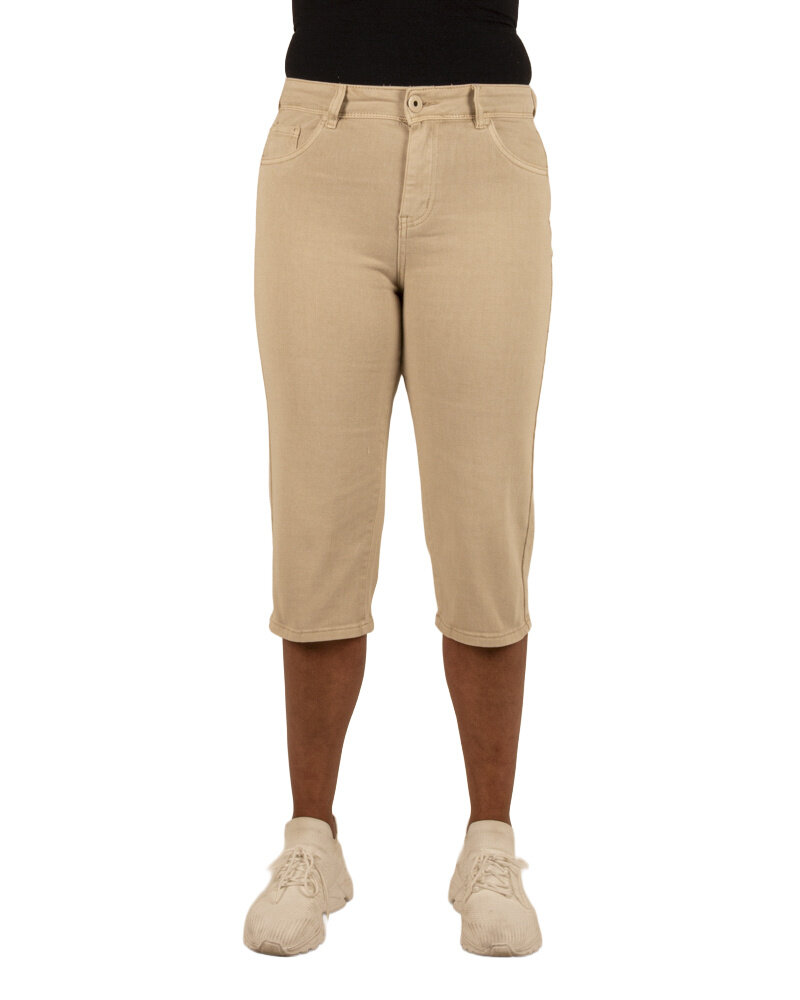 Beige high waist capri van Norfy