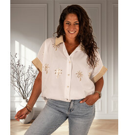 Witte blouse palm