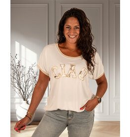 Gemma Ricceri Ecru shirt "Ciao"