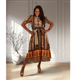 Patchwork print jurk van Forza