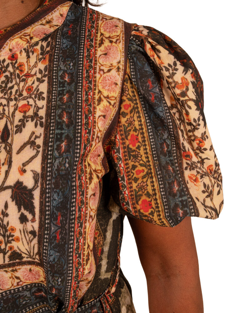 Patchwork print jurk van Forza