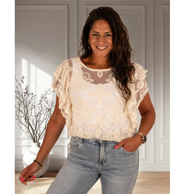 Beige kanten shirt
