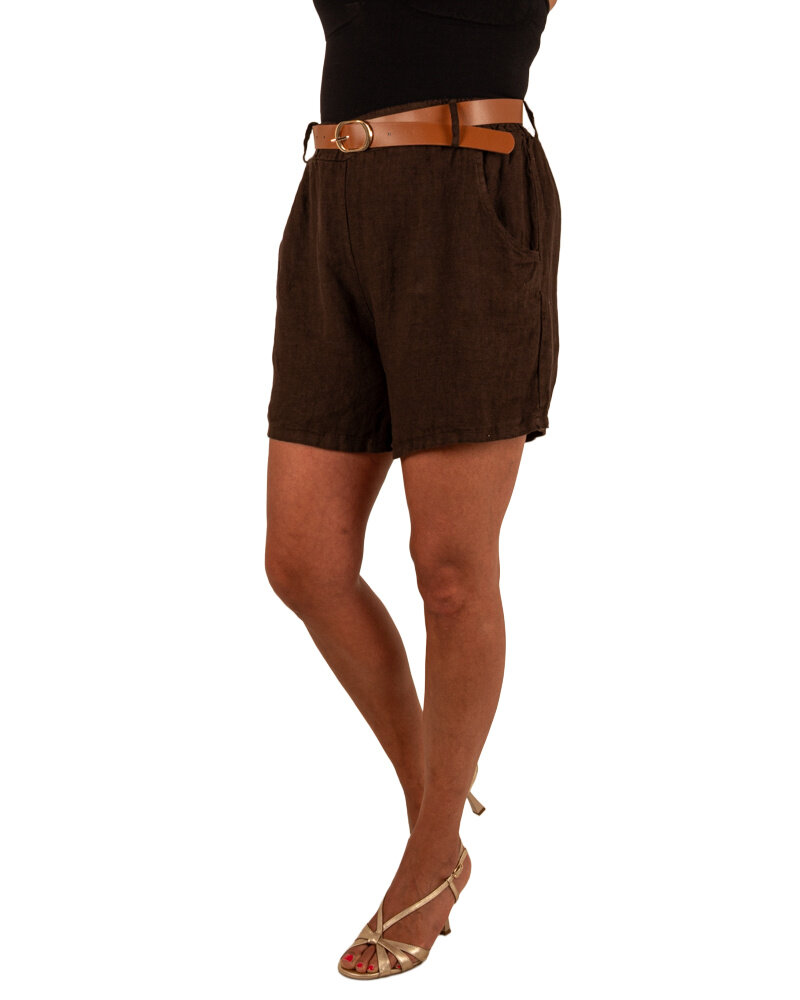 Donkerbruine short van Gemma Ricceri