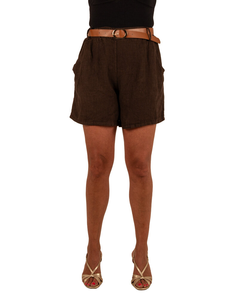 Donkerbruine short van Gemma Ricceri