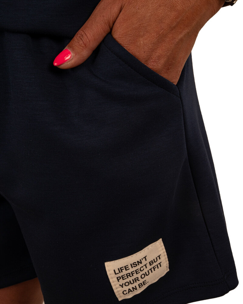 Donkerblauw joggingpak kort van El-Vita