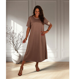 El-Vita Taupe lange joggingjurk