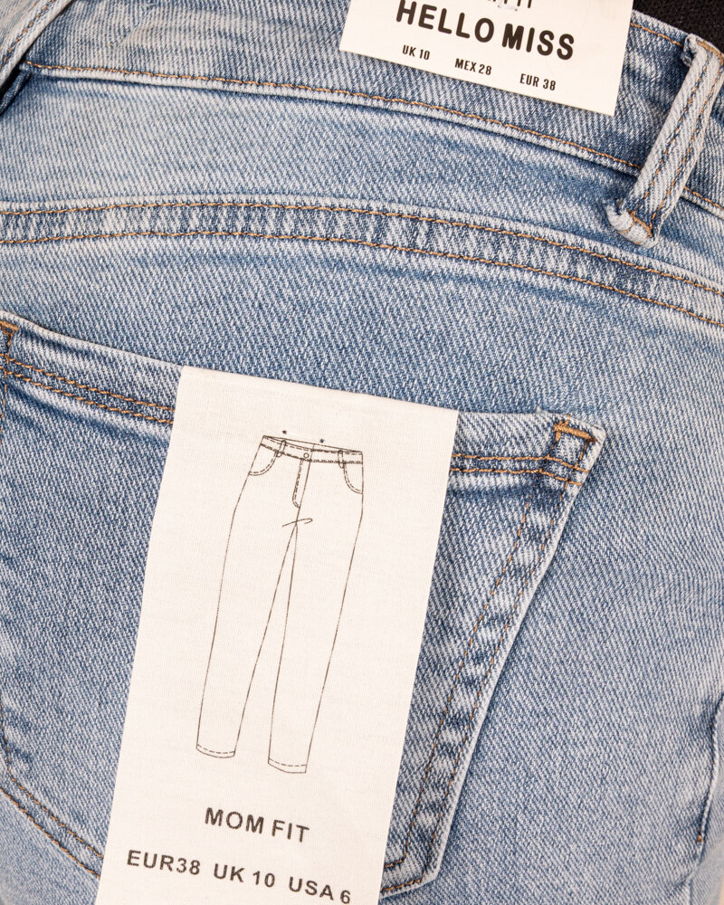 Light blue high waist mom jeans van Hello Miss