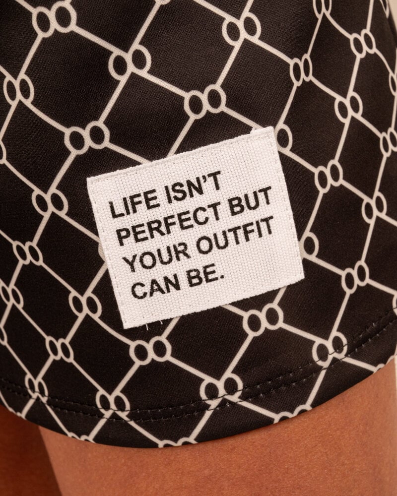Zwart joggingpak kort print van El-Vita