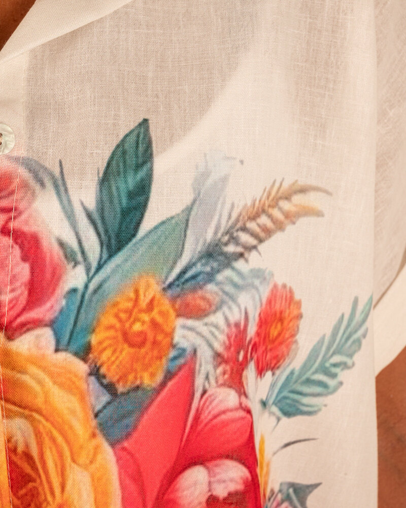 Ecru jurk print Frida van Héra